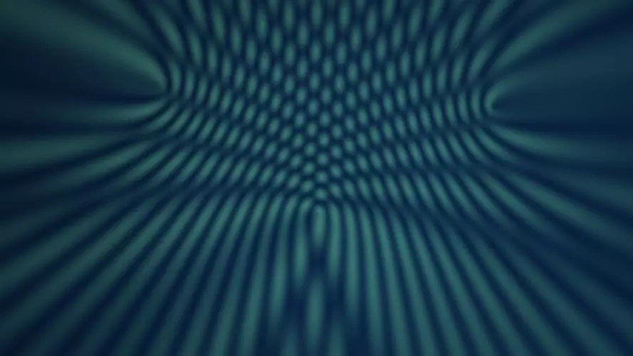Abstract wave interference pattern in green