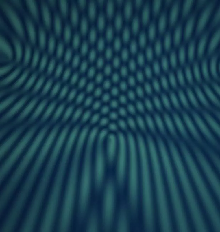 Abstract wave interference pattern in green