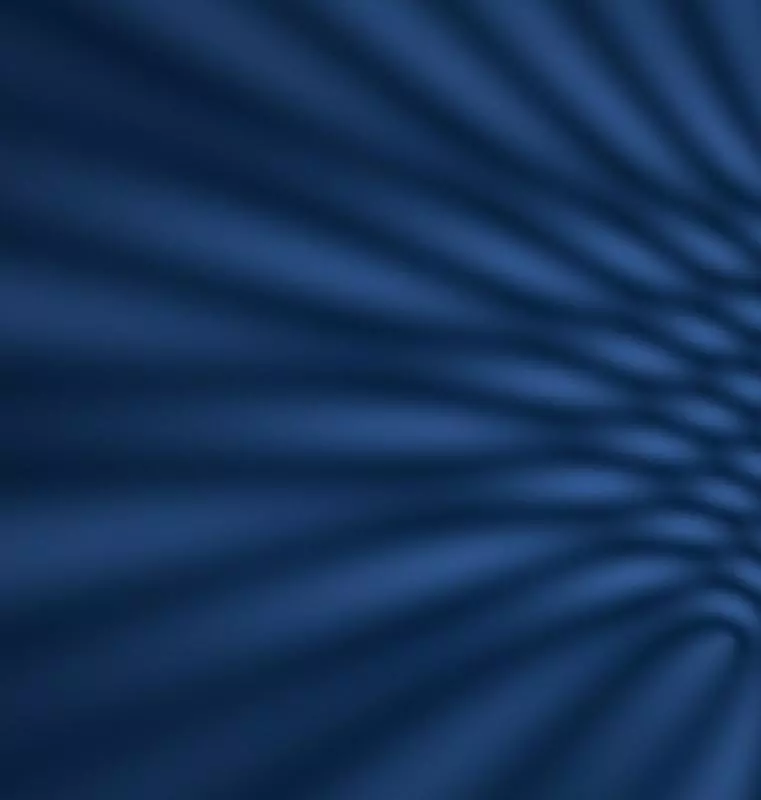 Abstract interference pattern from three wave sources in dark blue